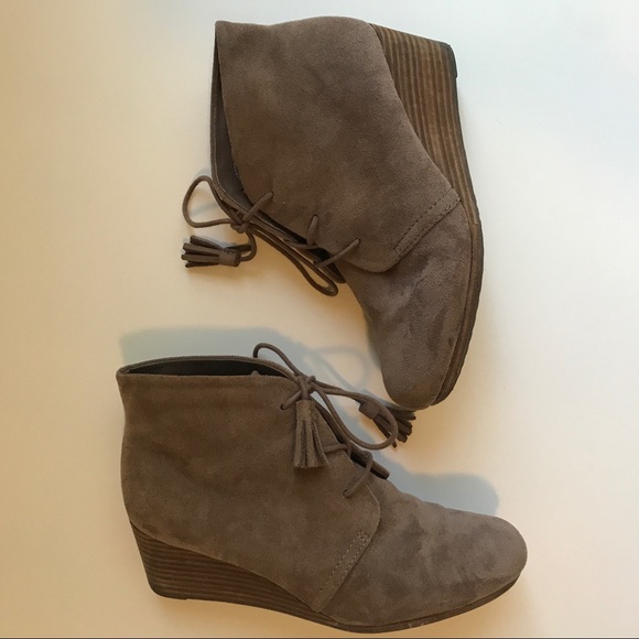 Dr. Scholl's Shoes - Dr. Scholl’s Brown Suede Wedge Booties Size 7.5